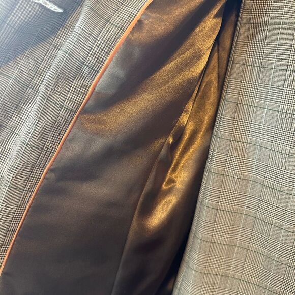 EUC GAP Women’s Business Lined 2 Button Blazer & Dress Pants Brown Plaid- Size 2 - Picture 6 of 12